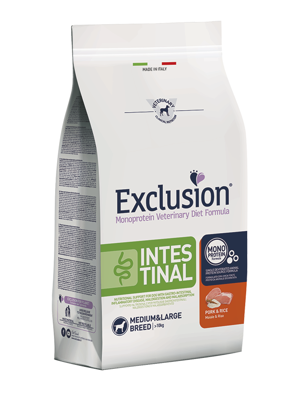 Exclusion VD Intestinal мачка свинско/ориз (1.5 кг)