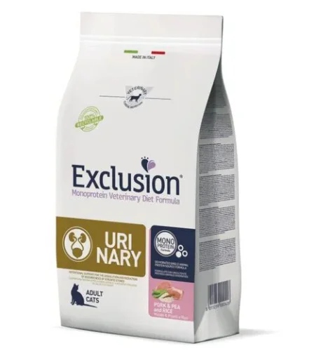 Exclusion VD Urinary мачка свинско/грашок/ориз (1.5 кг)